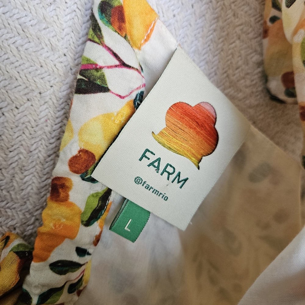 Farm Rio Cashew Crossed Back Maxi Dress Large - Picture 6 of 10